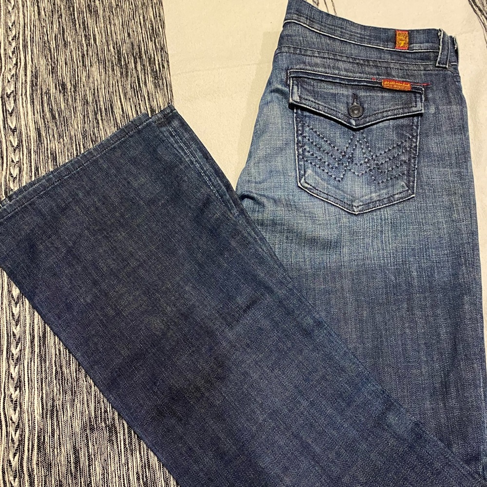 7 for all A pocket studded wide leg